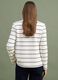 Weisser, gestreifter Regular-Fit Zweireiher-Blazer mit klassischem Revers_3