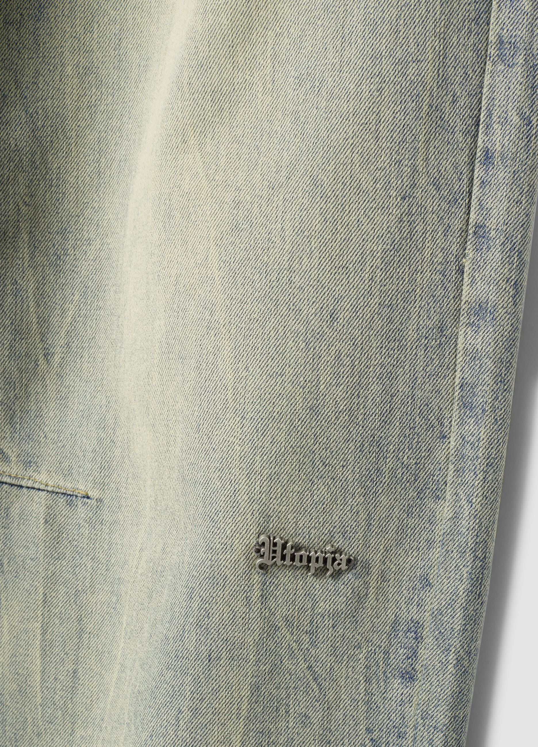Vintage Wide-Leg Denim in Hellblau