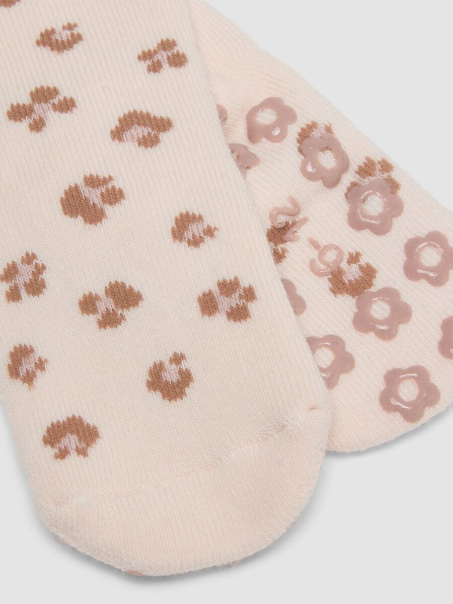 2-pack of pink organic cotton non-slip socks_1