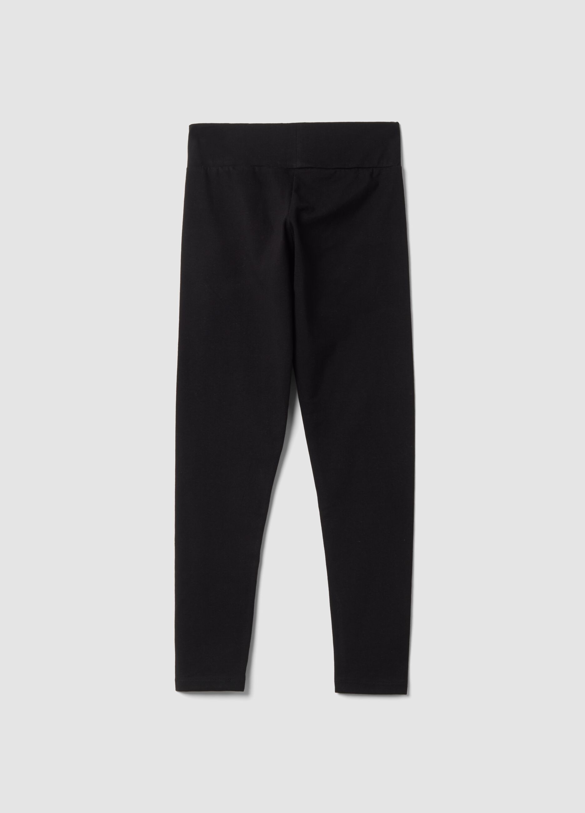 Schwarze Slim-Fit-Leggings aus elastischem Baumwolljersey mit Everlast-Logo