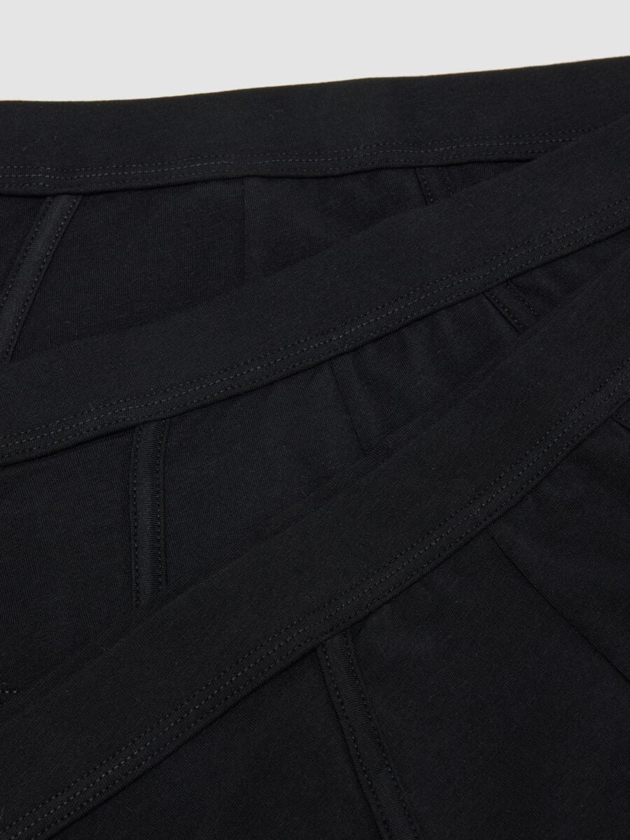 3er-Pack schwarze Slips aus extrafeiner Stretch-Baumwolle_5