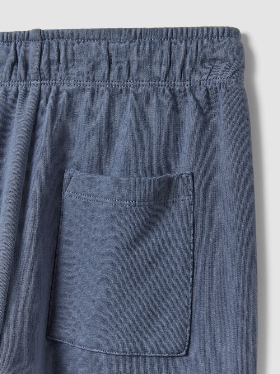 Grey organic cotton jogger trousers for boys, relaxed fit_2