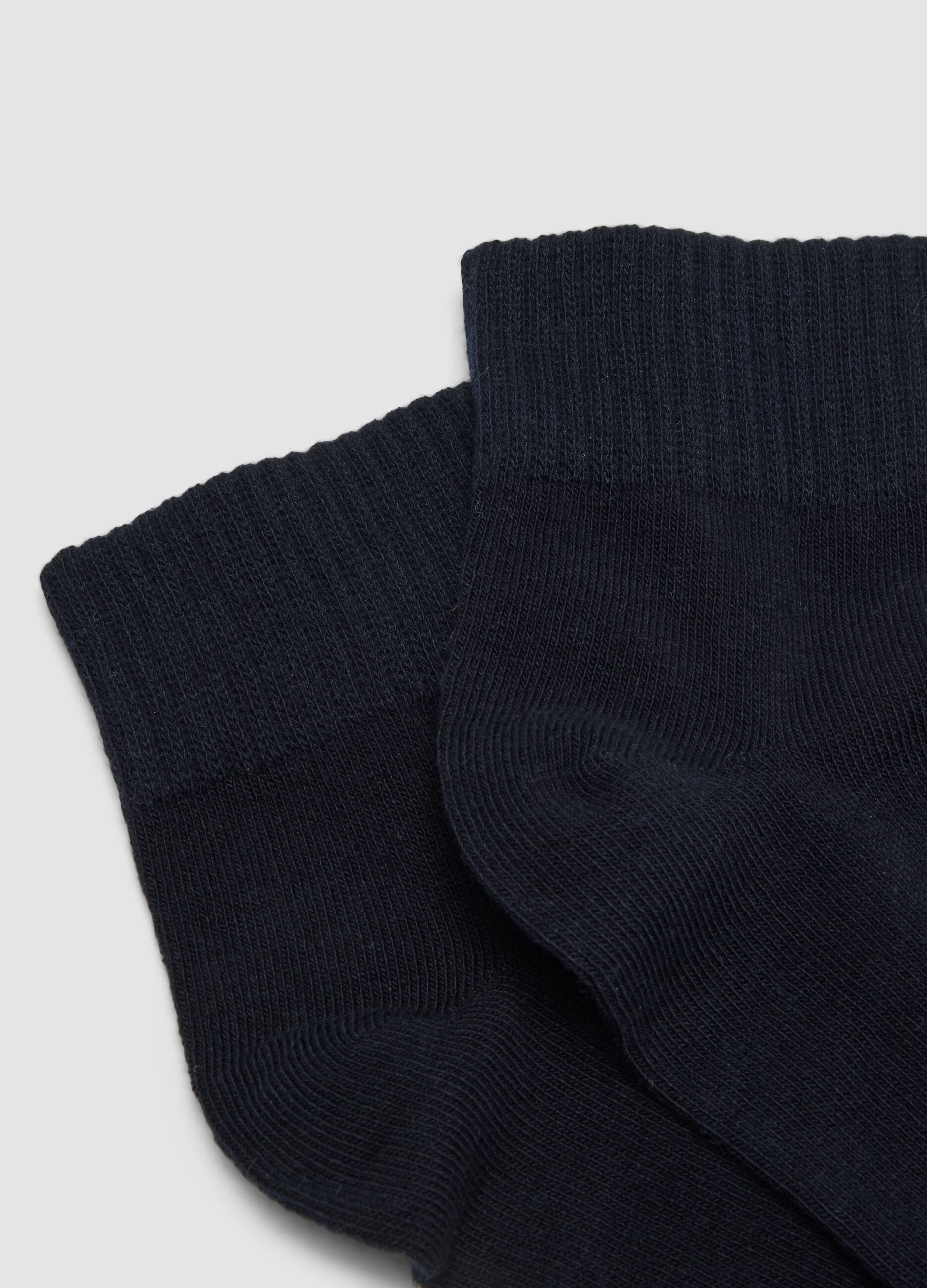 3er-Pack blaue Sportsocken in Bio-Baumwolle, kn&ouml;chelhoch