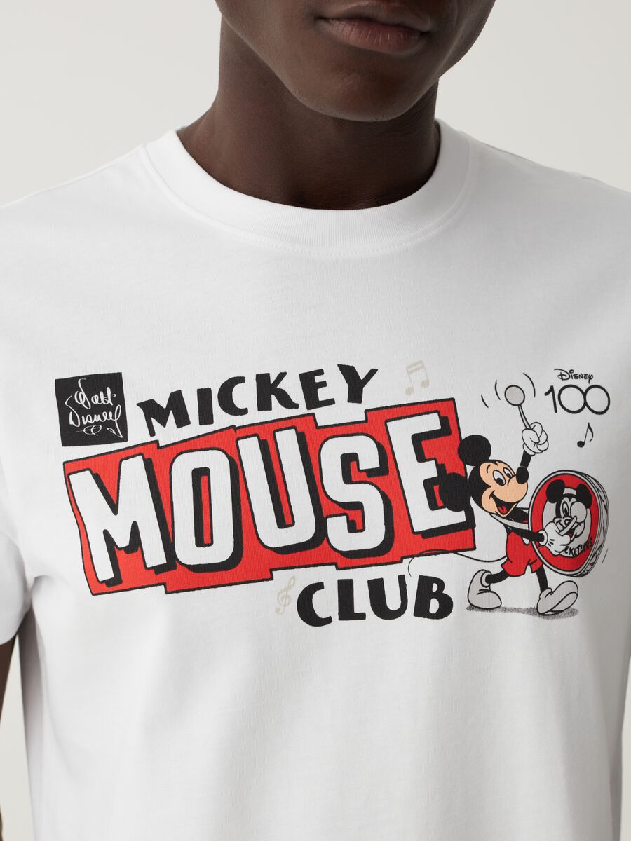 Camiseta de algodón estampado Mickey Club_3