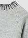 Grauer Wollmix-Pullover mit Kontrastdetails, Regular Fit_1