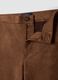 Pantaloni marroni flare in tessuto elasticizzato_5