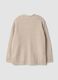 Beiger Stretch-Cardigan mit tiefem V-Ausschnitt_2