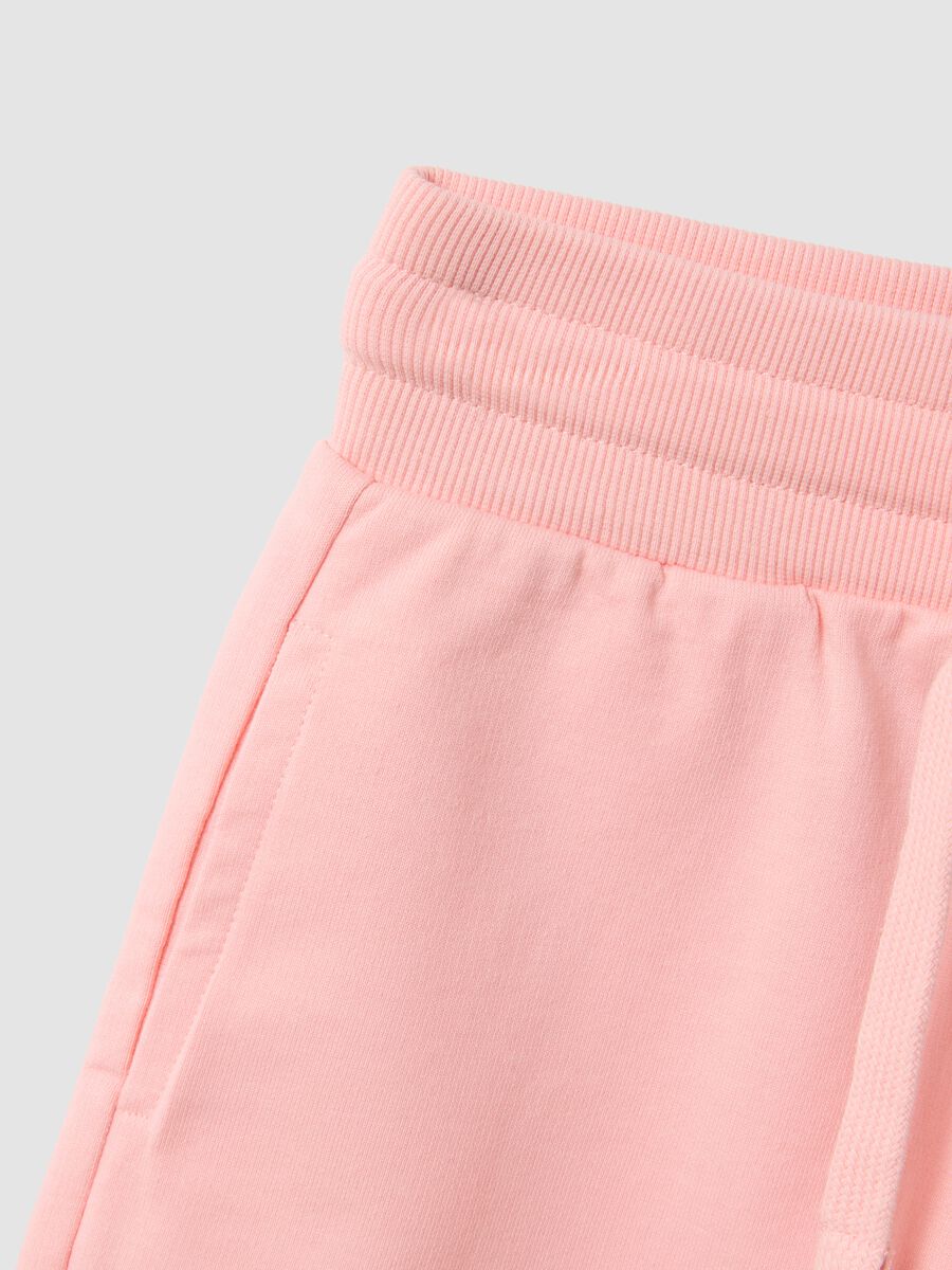 Rosa Shorts aus reiner Baumwolle mit elastischem Bund_2