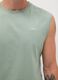 Men&rsquo;s green vest top in 100% cotton with regular fit_2