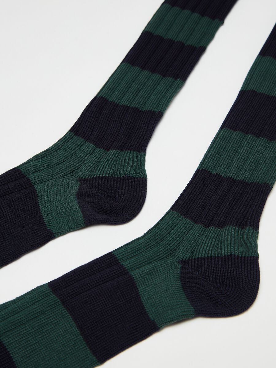 Long socks in striped cotton_1