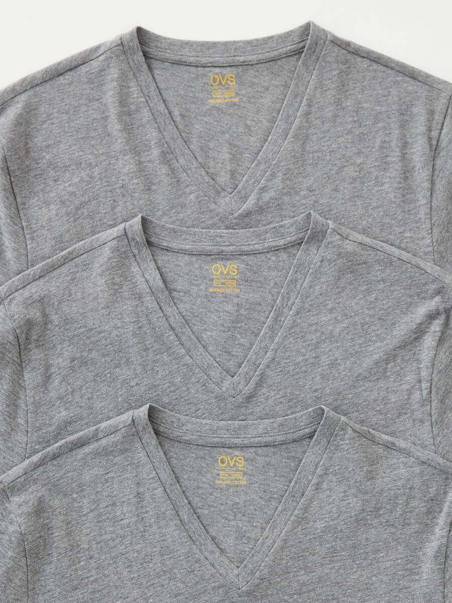 Three-pack undershirts with V neck_3