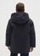 Black padded jacket with hood for boys regular fit_1