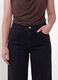 Black cotton and stretch viscose denim jeans with bootcut fit_3