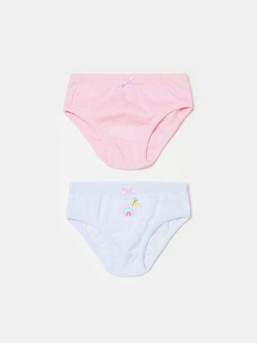 Two-pack briefs in organic cotton with bow_0
