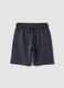 Blue pure cotton regular fit shorts for children_0