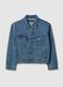 Blue regular fit pure cotton denim jacket_5