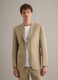 Beige Pure Linen Slim Fit Blazer_0