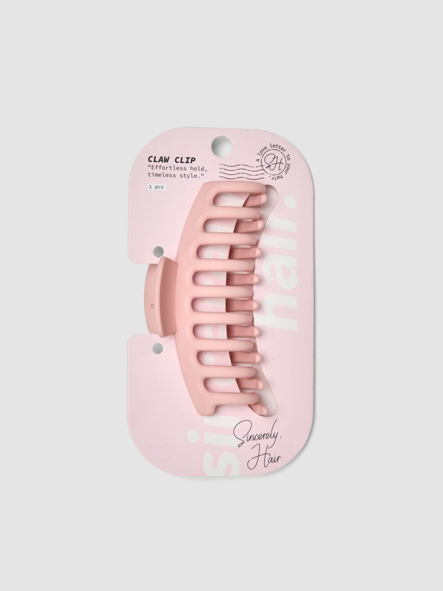 SINCERELY HAIR Grande pince crabe rose_0
