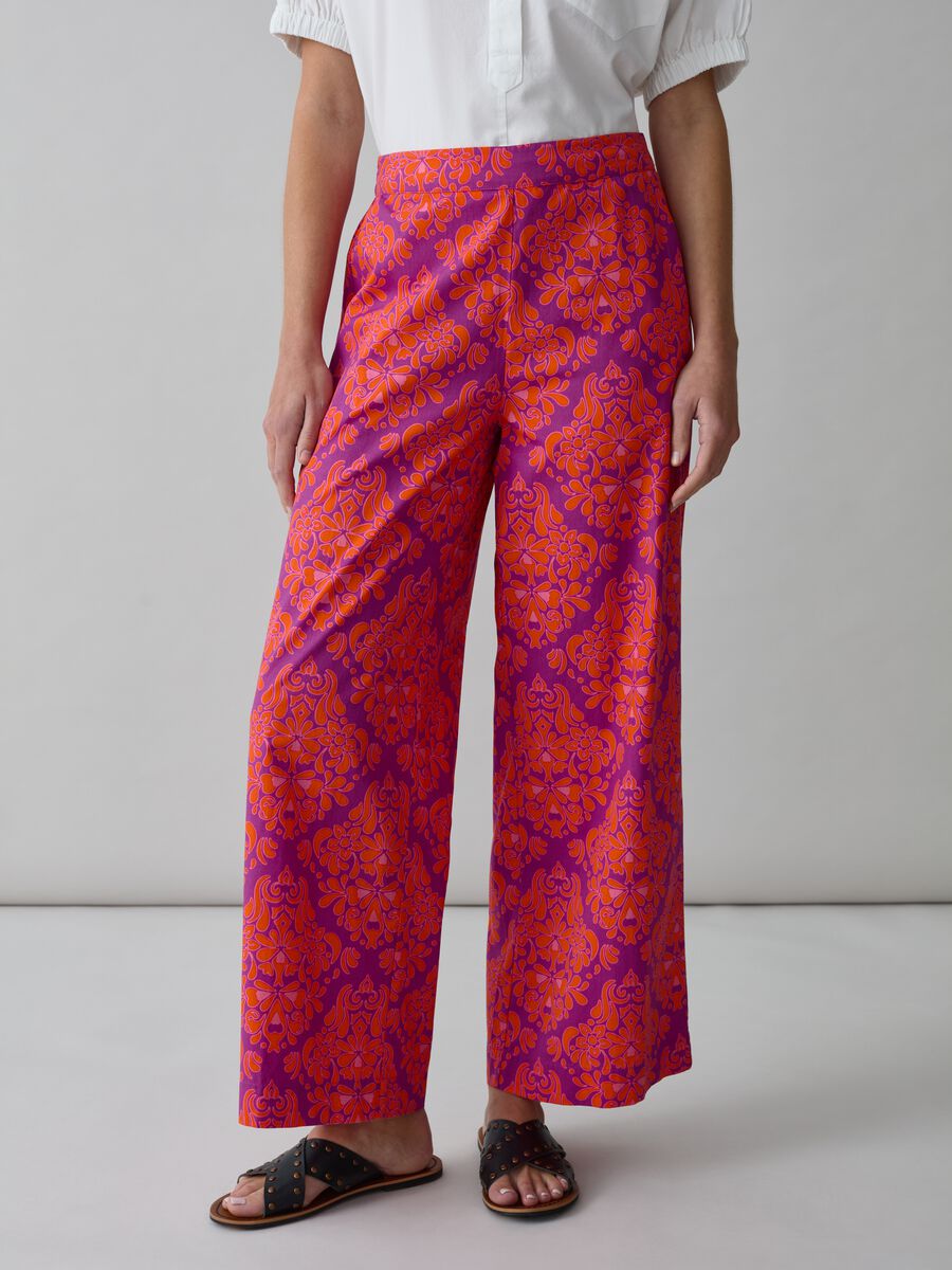 Wide-leg trousers with print_1
