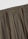 Brown stretch cotton regular fit chino trousers_1