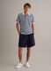Blue cotton-blend relaxed-fit jogger shorts with drawstring_0