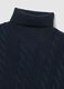 Blue high-neck sweater with regular fit and jacquard pattern_5