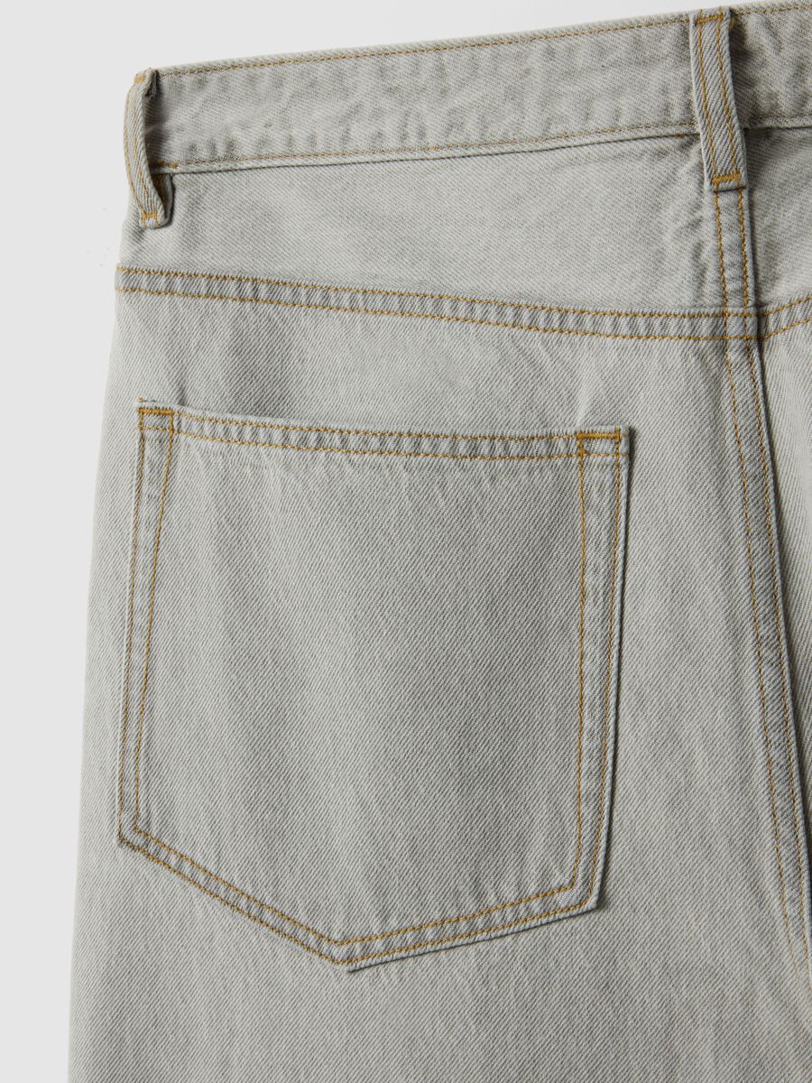 Baggy grey denim pure cotton jeans_5