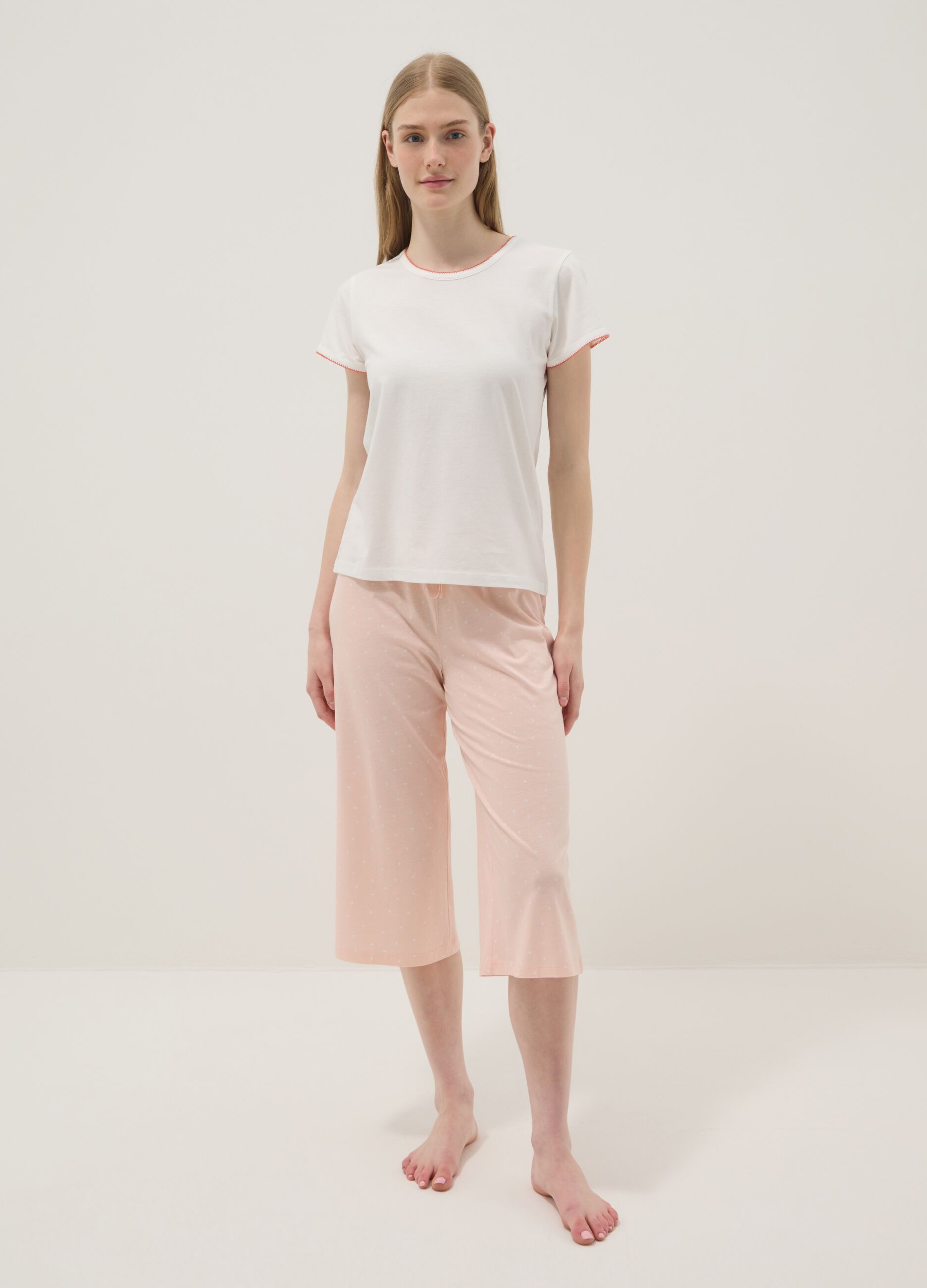 Multicolour pure cotton pyjamas regular fit