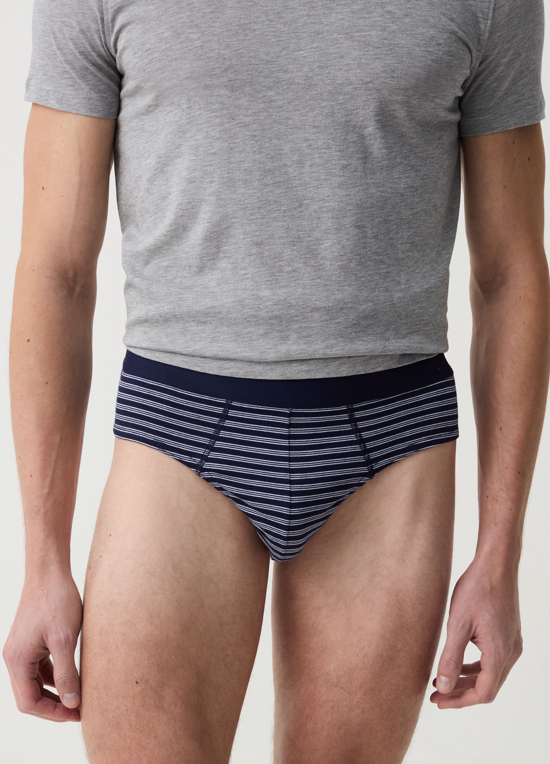 Five-pack organic cotton briefs with pattern