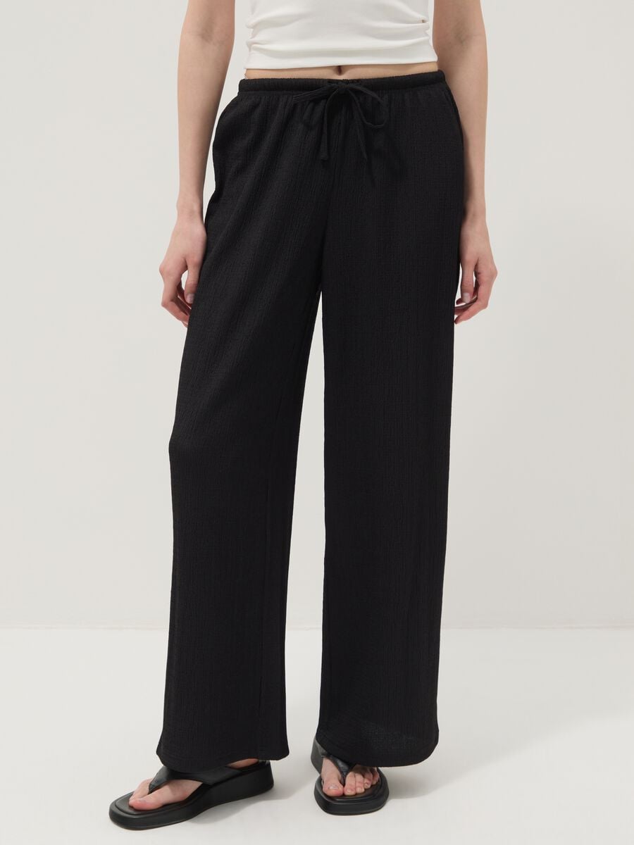 Schwarze Wide-Leg-Jogginghose_2