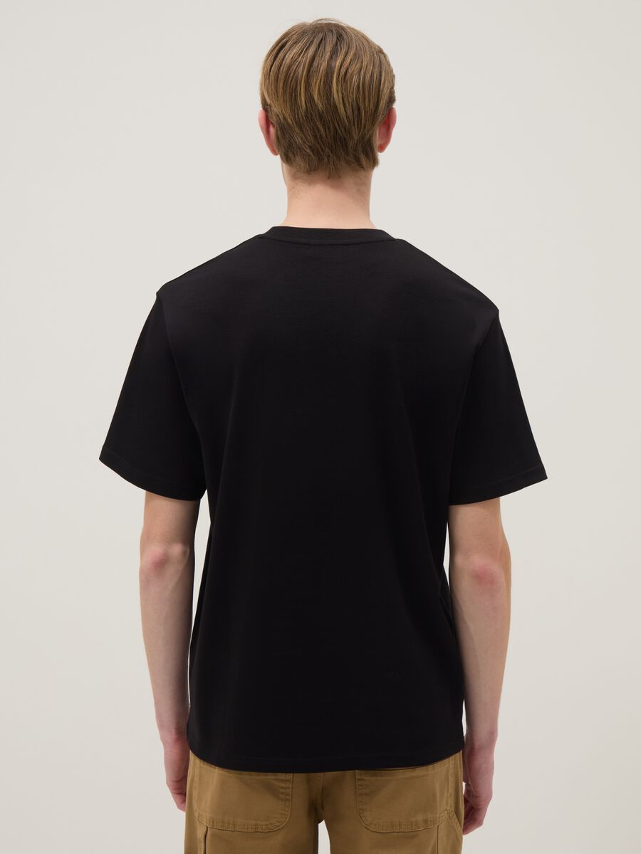 Relaxed Fit Black Pure Cotton Short Sleeve T-Shirt_2