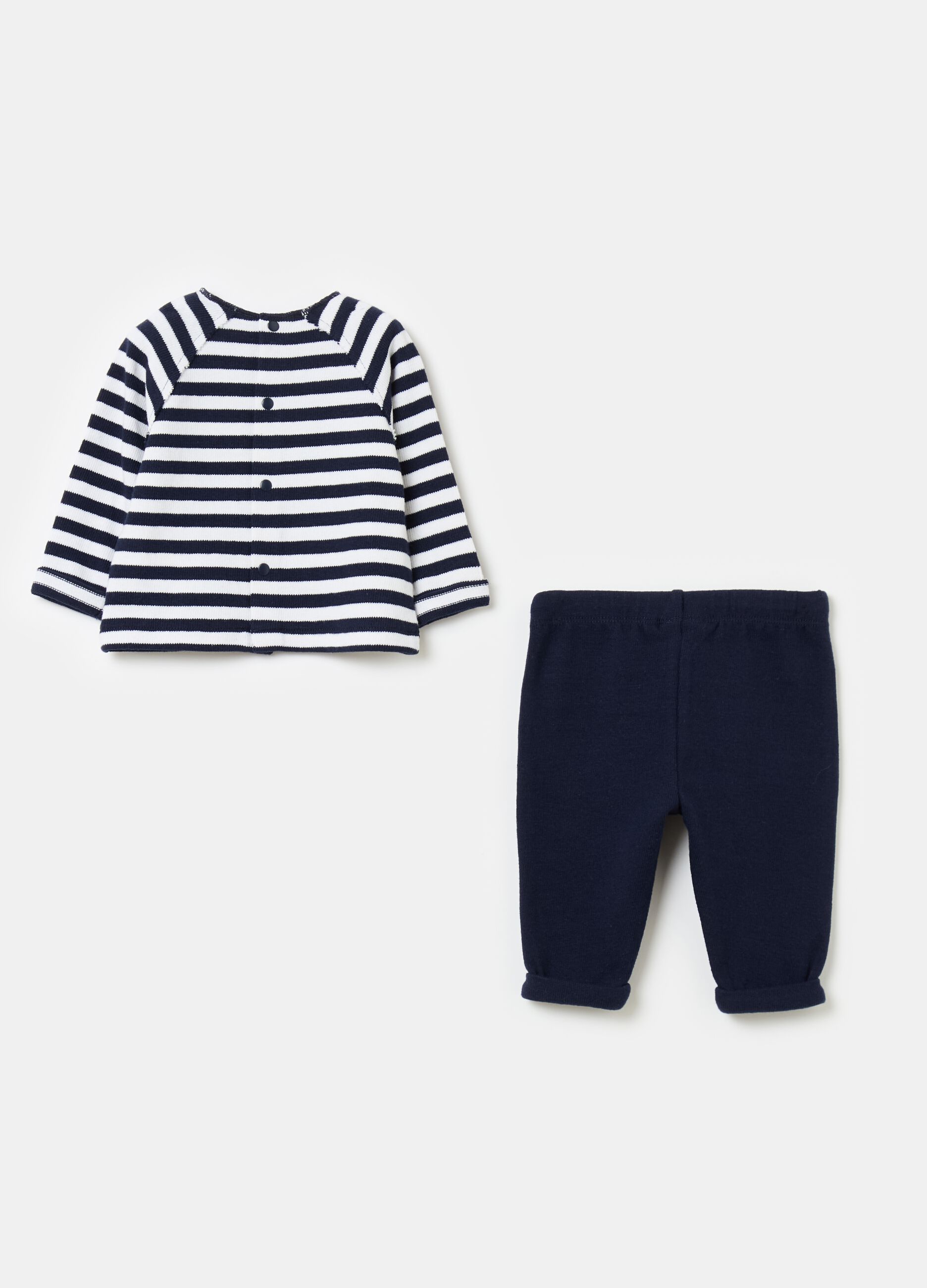 T-shirt and trousers set in organic cotton