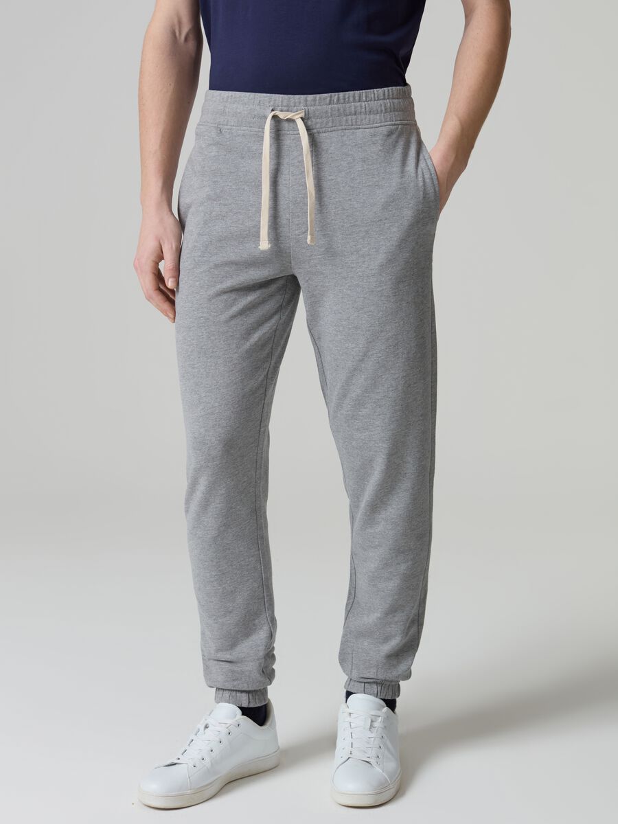 Joggers in felpa con coulisse_1