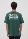 Green pure cotton Peanuts print T-shirt, relaxed fit_3