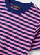 Pink and blue striped T-shirt with short sleeves_5