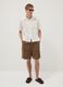 Brown cotton cargo Bermuda shorts with a baggy fit_0