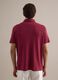Red regular fit linen-cotton blend polo shirt_3
