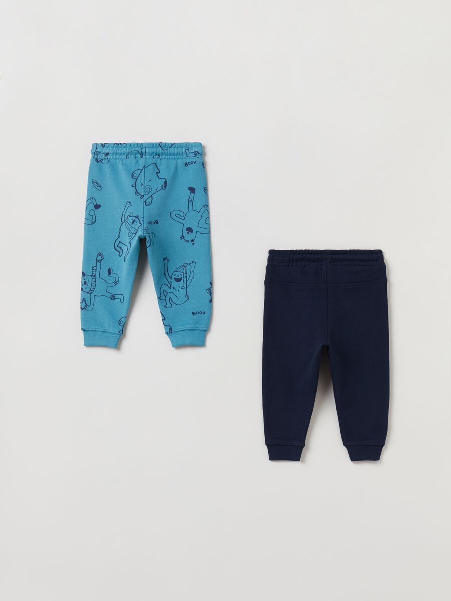 Two-pack plush joggers with drawstring_1