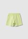 Yellow pure cotton shorts for girls, regular fit_1