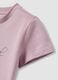 Girls&rsquo; pink organic cotton T-shirt with print and glitter_3