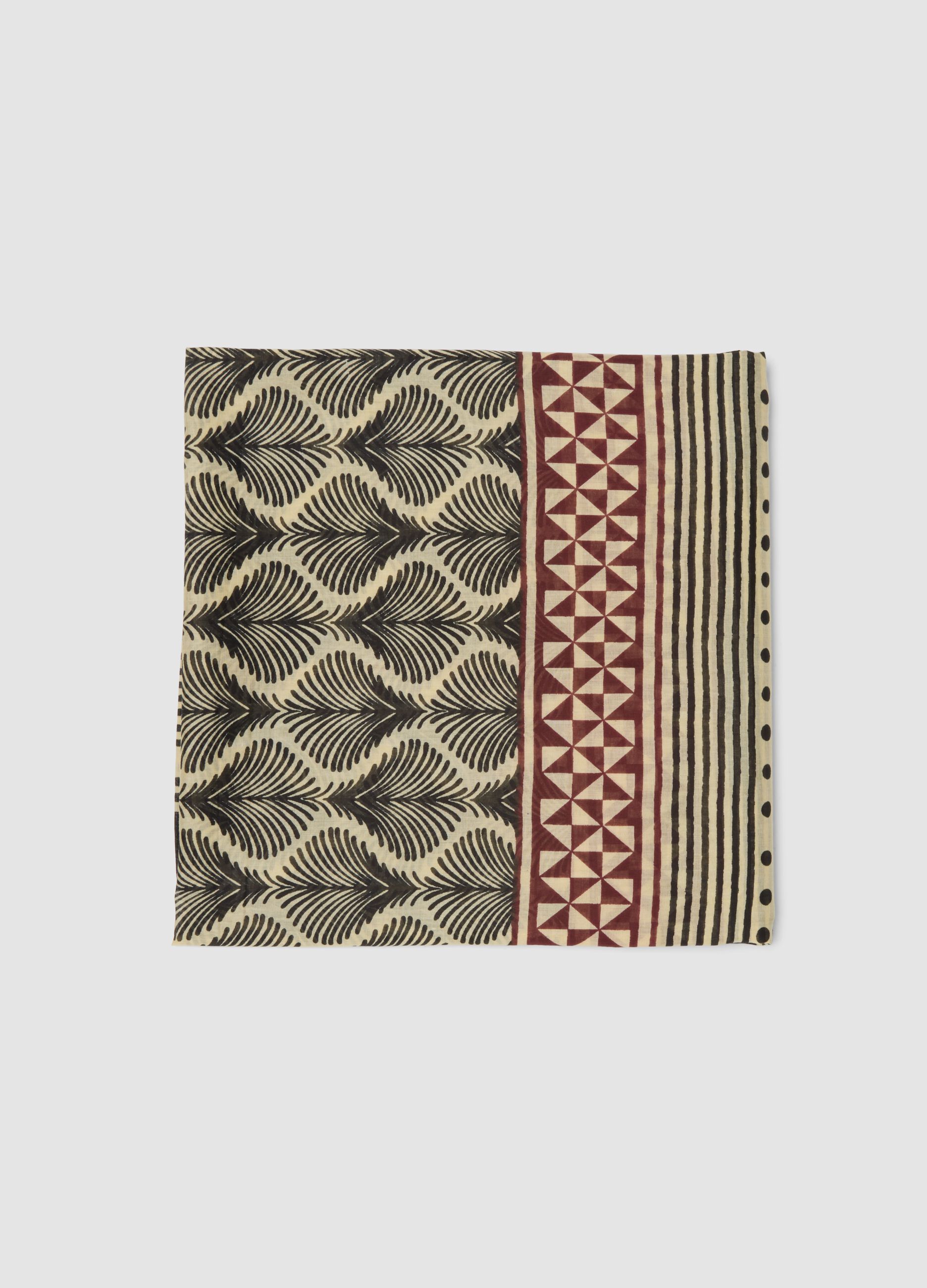 Multicoloured pure cotton pareo
