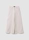 White stretch cotton wide-leg trousers_4