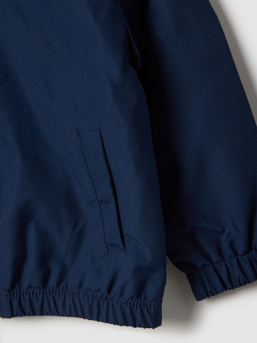 Child's blue regular fit jacket with full zip and hood_2