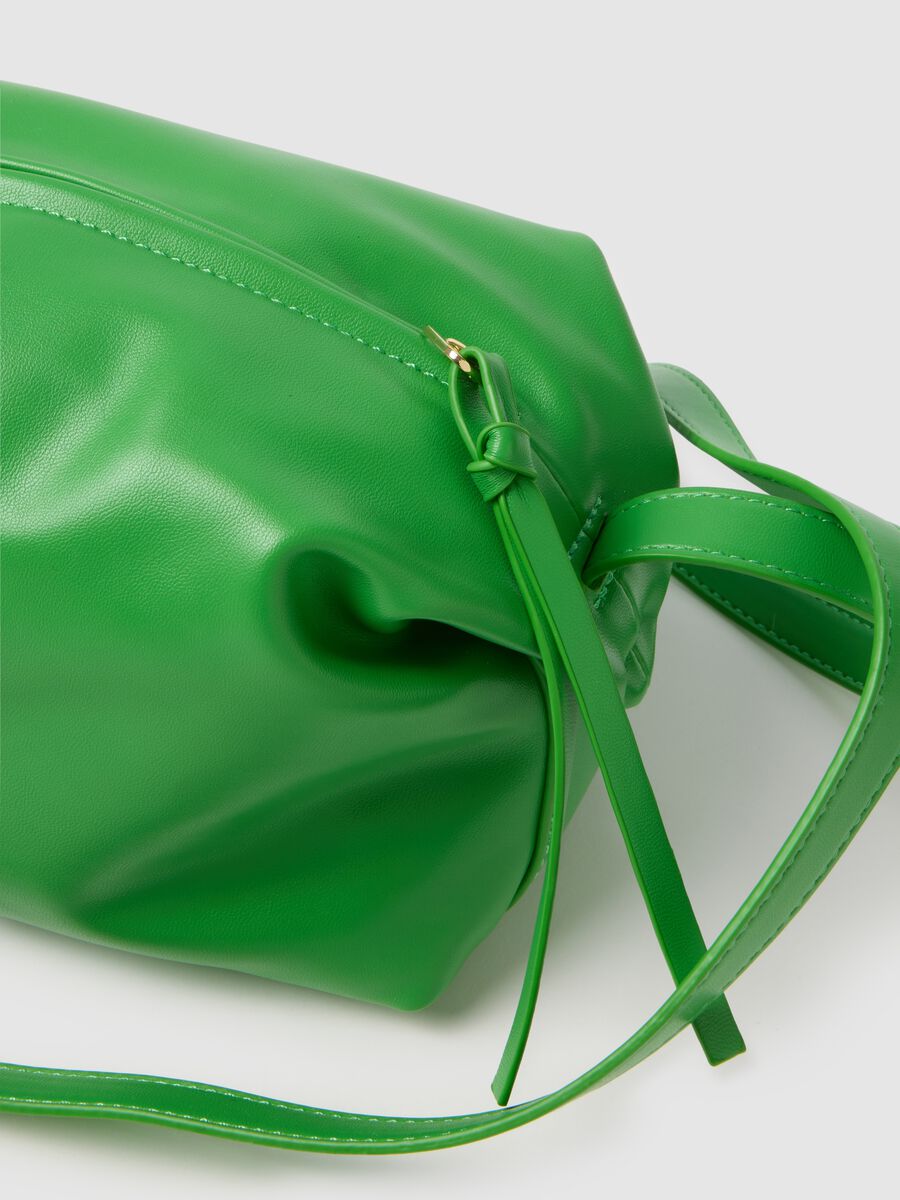 Green Shoulder Bag with Zip Closure_2
