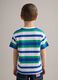 Boys&rsquo; pure cotton multicolour striped T-shirt, regular fit_2