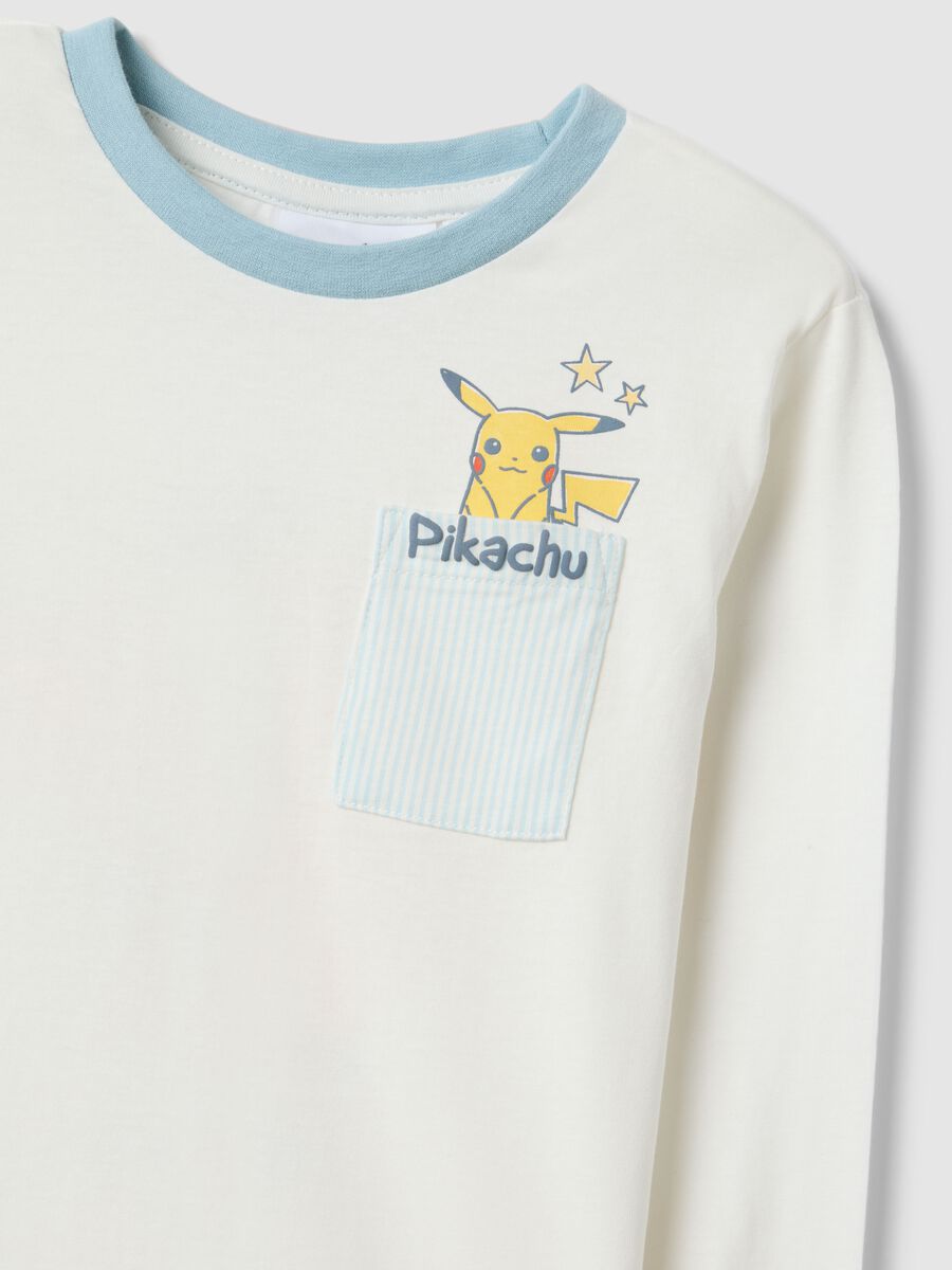 Pigiama in puro cotone multicolor da bambino regular fit con Pikachu_2