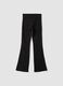 Girls&rsquo; black flared leggings in stretchy organic cotton_5