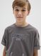 Grey regular fit children's cotton t-shirt with print_2