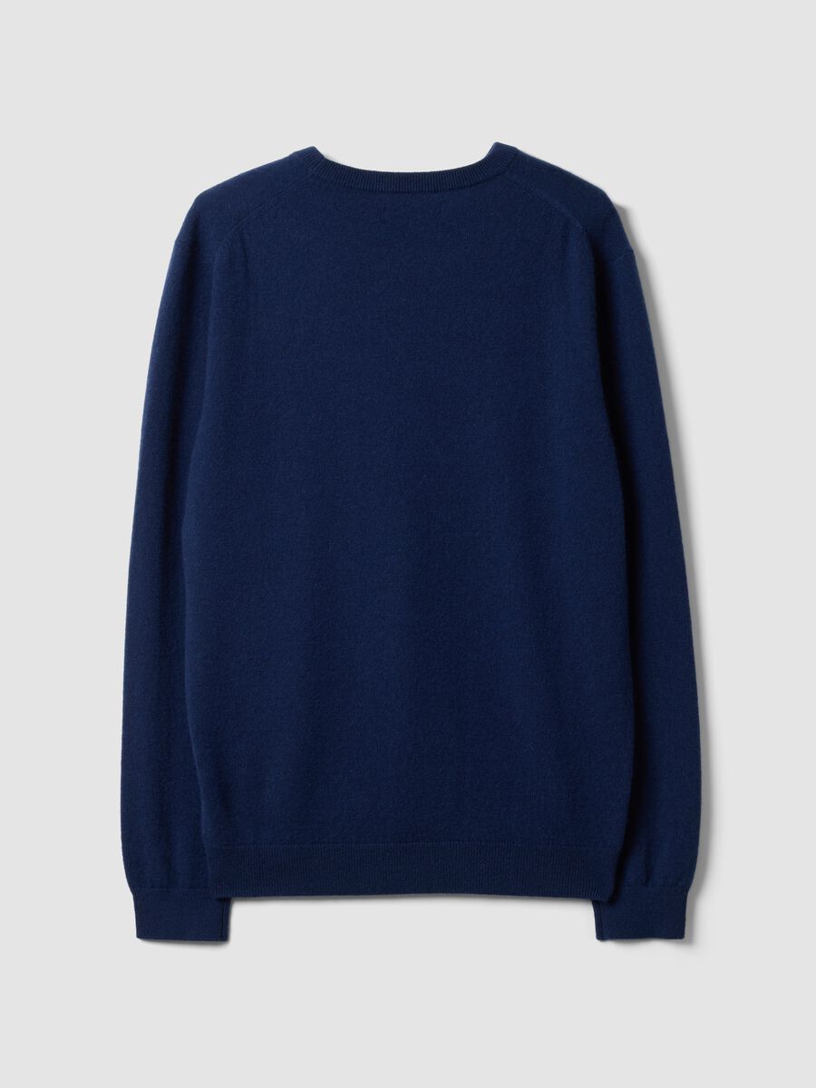 Navy pure cashmere jumper, regular fit_2