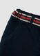 Blue stretch cotton trousers with elasticated waist for baby boy_3